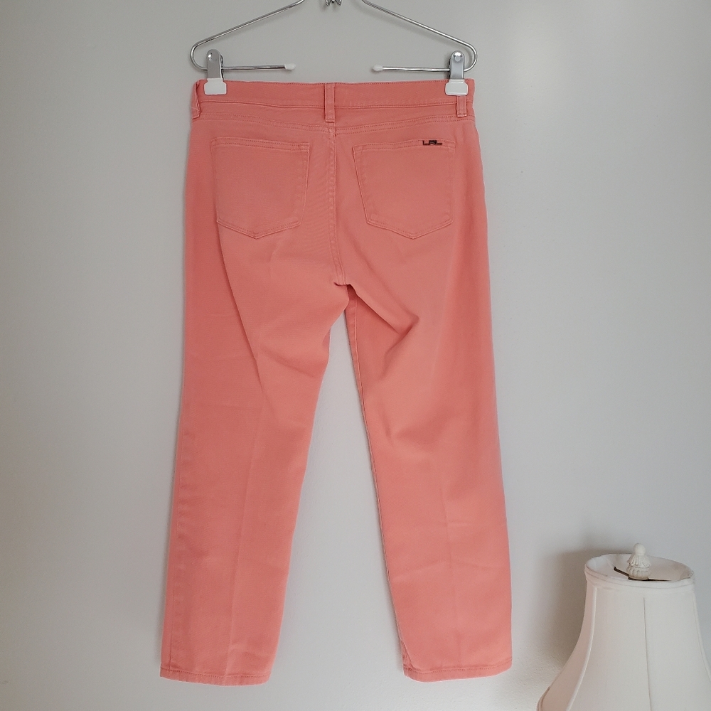Lauren Ralph Lauren Straight Cropped Jeans in peach orange, size 6